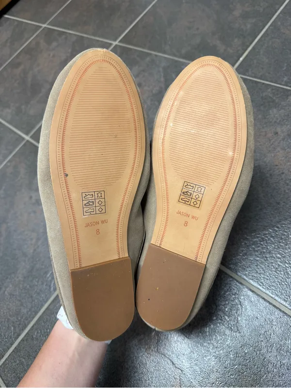 Jason Wu Meeky Suede Leather Backless Slip On Mules Slides Womens Shoes Tan 8 - Image 6