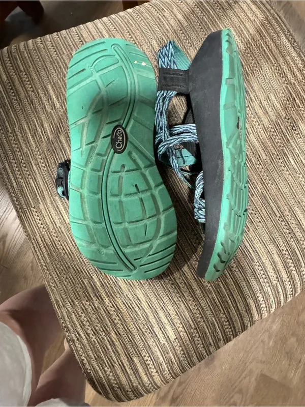 Chacos Womens 6 Classic Strappy Sandals in Black and Teal - Image 4