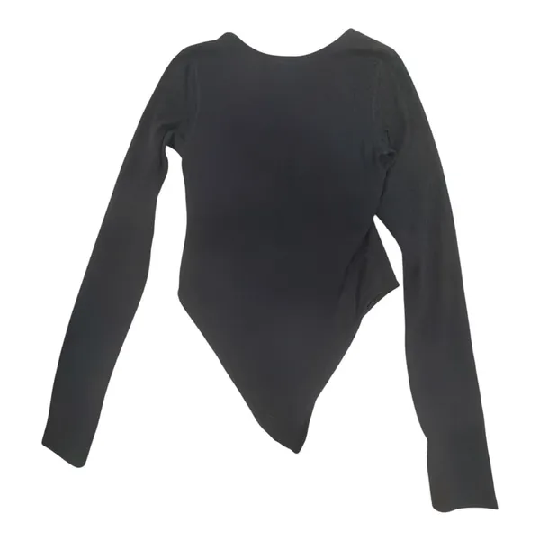 Free People Movement Falling For Basics Long Sleeve Scoop Bodysuit Black Size M - Image 3