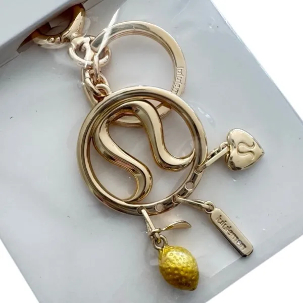 Lululemon Charm Logo Keyring Charm Heart Lemon Bag Charm - Image 7
