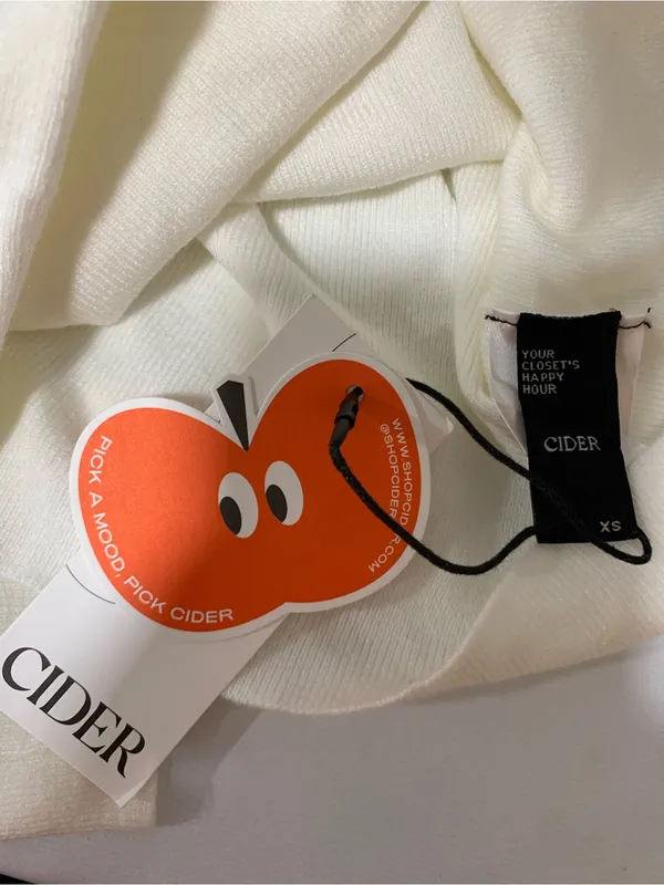 Cider White Mockneck Sweater - Size XS - Image 3
