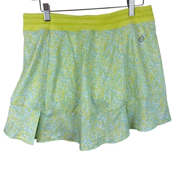 Tasc Rhythm‎ Womens Medium Yellow Blue Abstract Print Athletic Skort Tennis - Image 2
