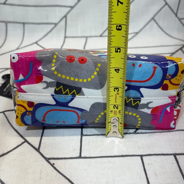 Paperchase Pet Chopz Toiletry Bag Large Multicolor Animal Monster Print NWT - Image 6