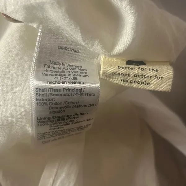 Madewell Suzette Tier Midi Dress 16 White Cotton Button Front Cottagecore Bridal - Image 7