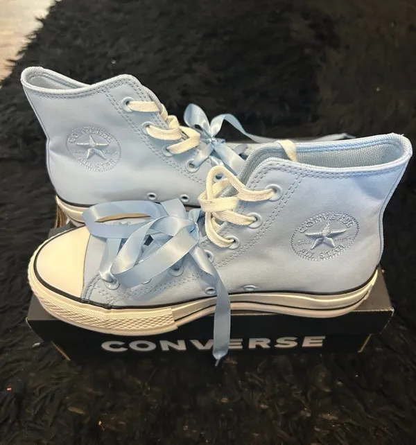 CONVERSE Ctas Lift Hi top blue lace up shoes sneakers women’s 9 new - Image 8