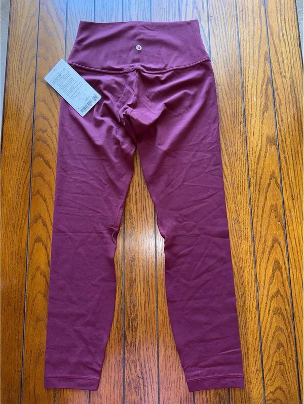 Lululemon Align High Rise 25” NY, Burgundy Bay Size 6 NWT - Image 2
