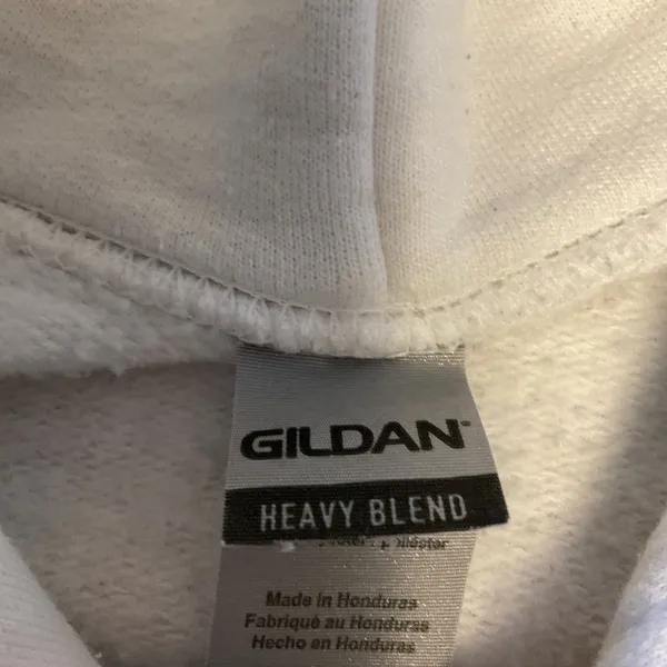 Gildan White Heavy Blend Hoodie - Image 6