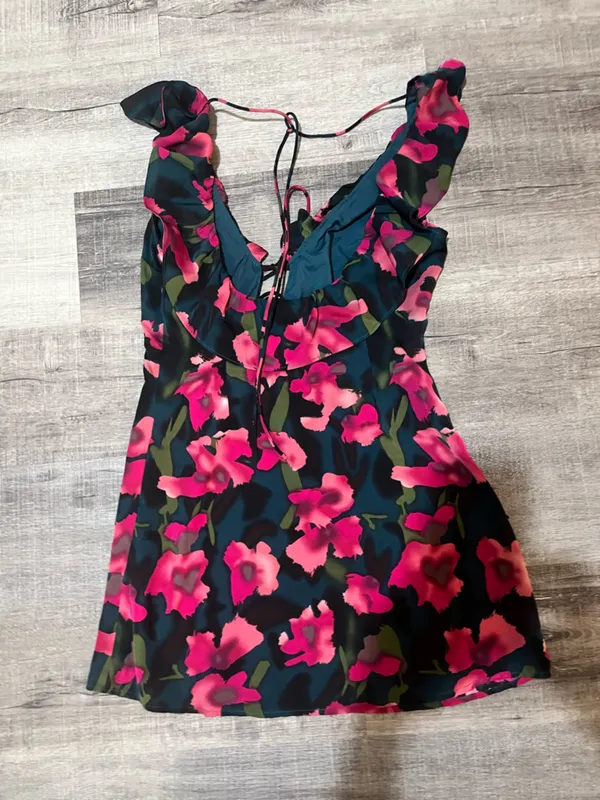VICI Satin Floral Mini Dress - Image 3