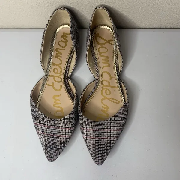 Sam Edelman Rodney D'Orsay Flats Glen Plaid Pattern Sz 9 Pointed Toe - Image 5