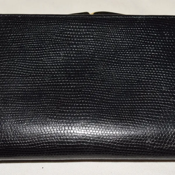Aigner Wallet, Black, Lizard Embossed Leather - Image 10