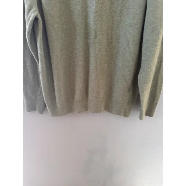 Zara Womens Olive Green‎ Wool Cashmere Blend Mock Neck Sweater Size M - Image 4