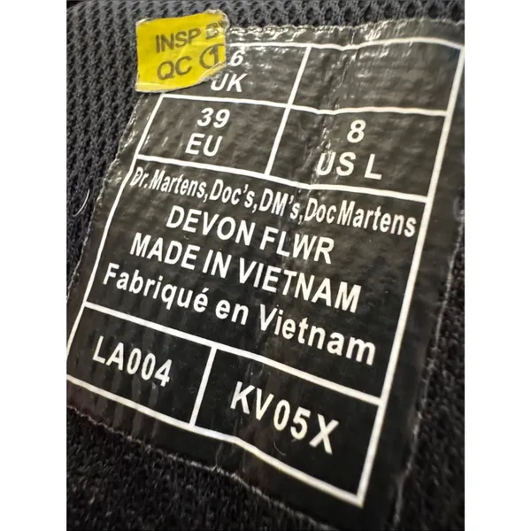 Dr Martens Devon Flower Platform Boots Black Leather Buckle EU39 US8 - Image 7