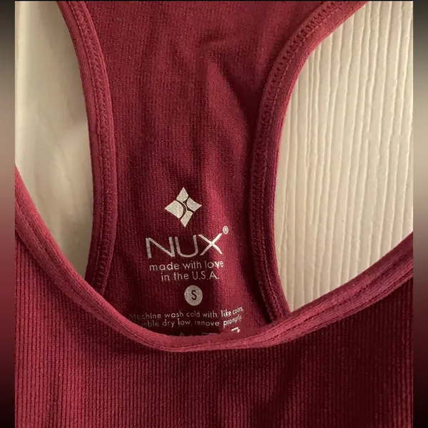 NUX Freedom Nylon Tank Top Women’s Maroon Red Size Small - Image 6