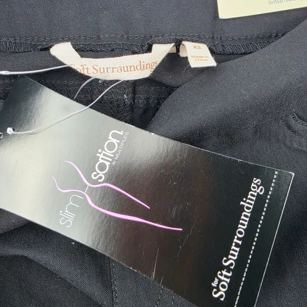Soft Surroundings SlimSation NWT Black Super Stretch Tummy Control Shorts XS - Image 3