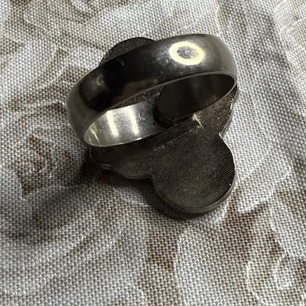 Vintage Ring Faux Turquoise Silver Tone Southwest‎ Adjustable Blue - Image 8