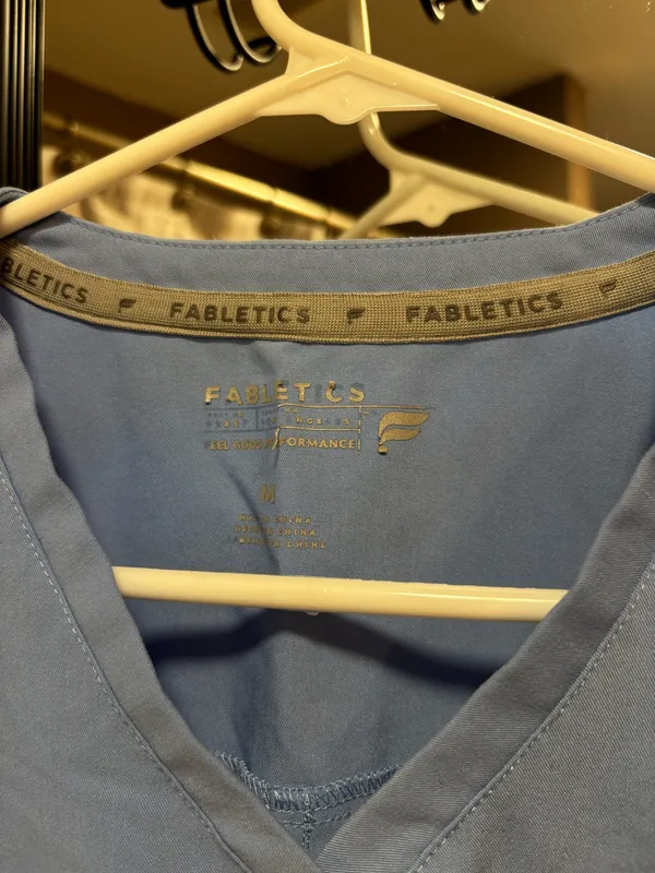 Fabletics Scrub Top Medium Ceil Blue - Image 3