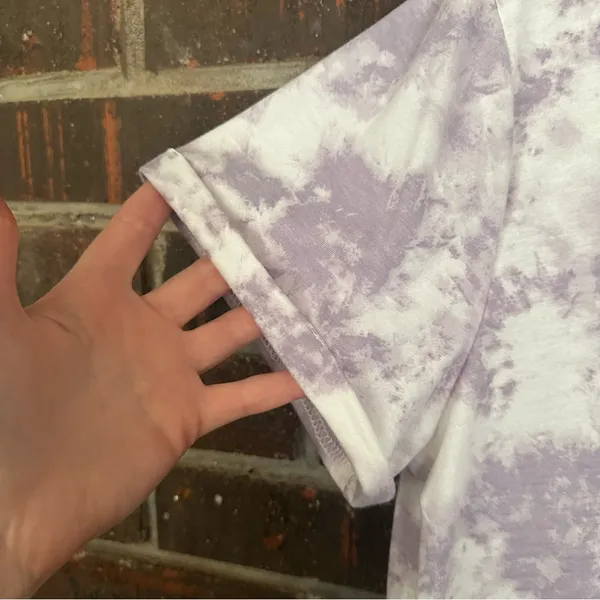 West Loop Lavender Tie-Dye V-Neck Tee - Image 2