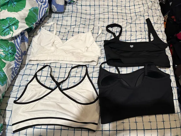 Avia Black & White Seamless Sports Bra Set - 4-Pack - Image 2