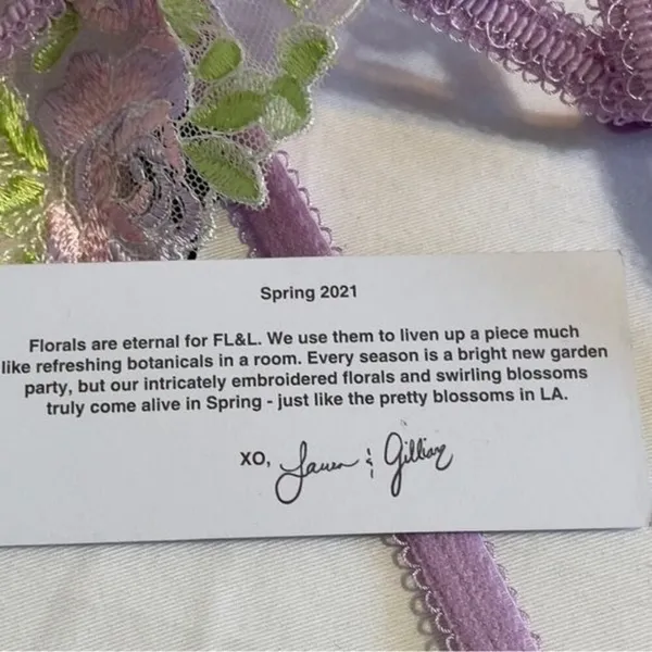 For Love & Lemons Garter Belt Womens Floral Embroidered Lace Purple NWOT Small - Image 7