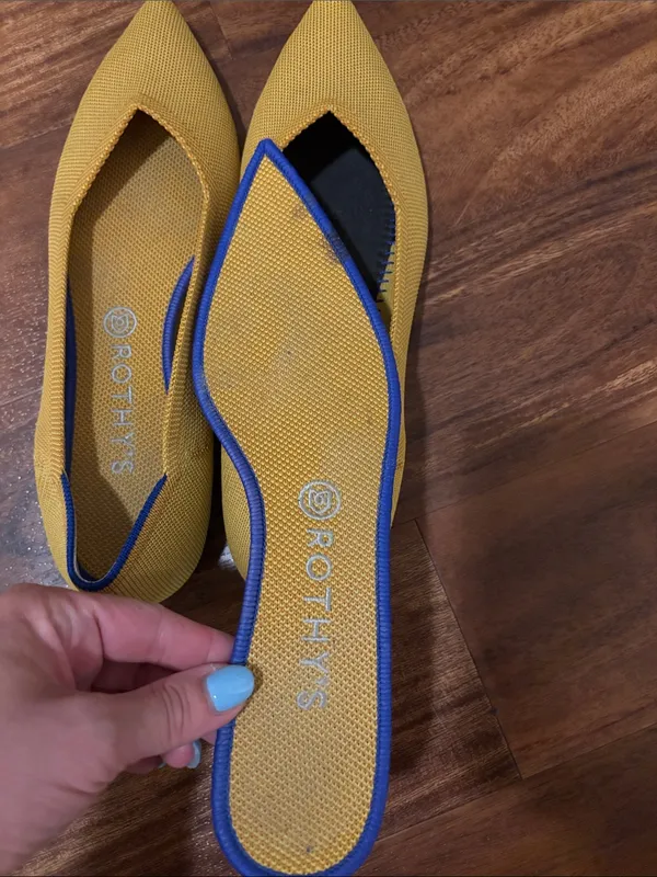 ROTHY’S The Point Flat Shoes in Marigold Yellow - Image 8