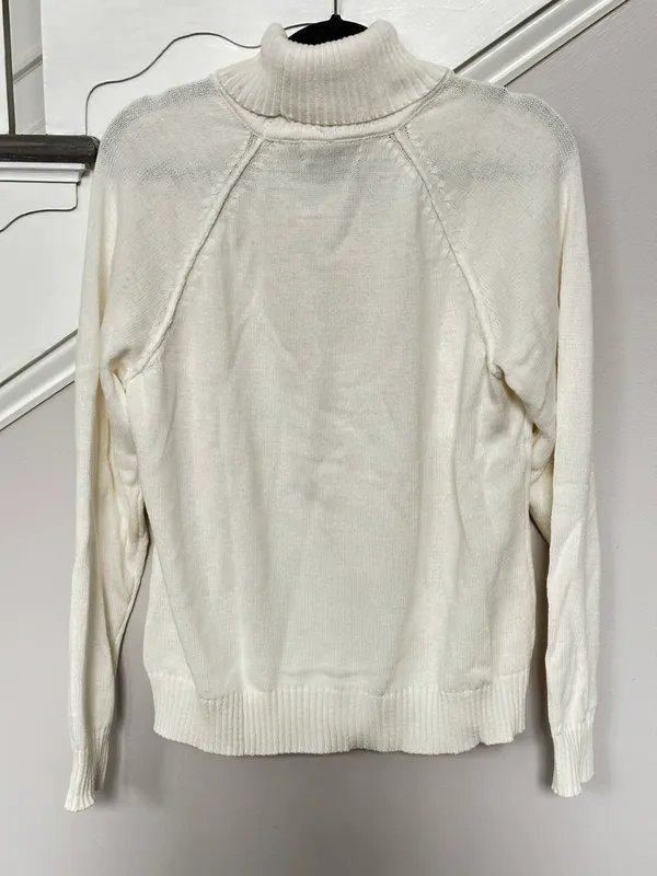 NWT Luxsoft Turtleneck Sweater White Size Large - Image 9