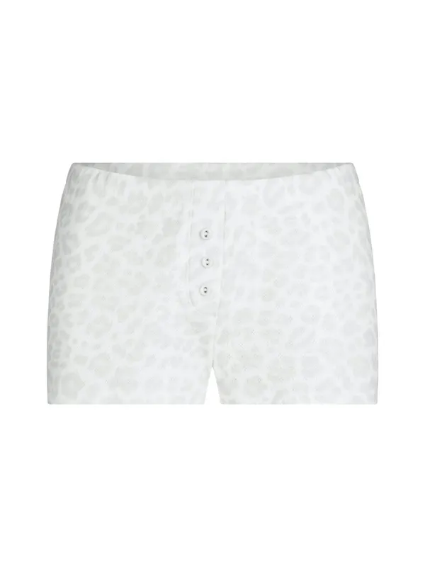 Skims heavy pointelle pacific leopard print shorts limited edition size xl NWT - Image 2