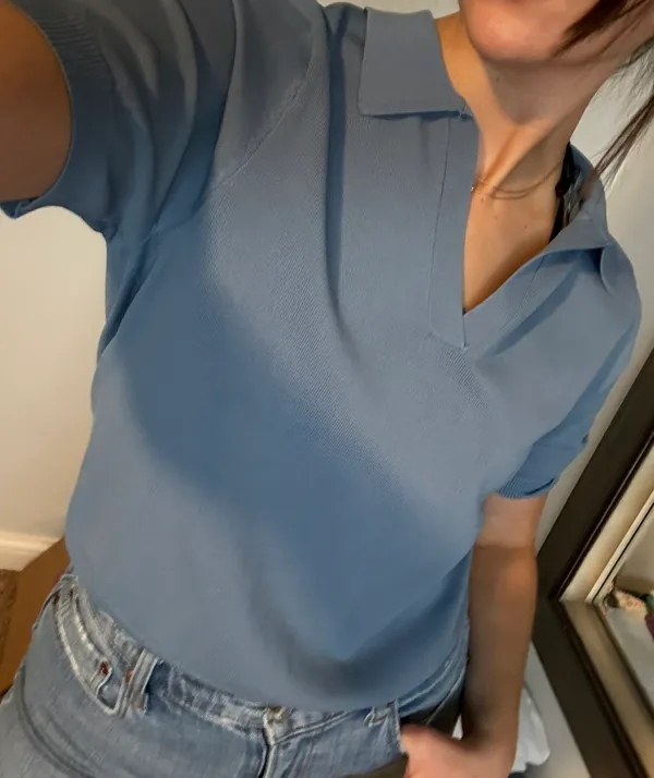 Tahari Blue Collared Shirt - Image 4