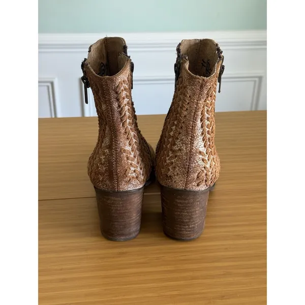 Circle‎ G by Corral Western Ankle Boots Womens 9 M Brown Braided Leather Cowboy - Image 4