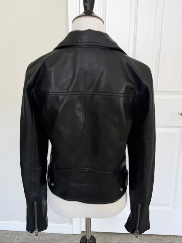 BLANKNYC Black Faux Leather Jacket Size Small - Image 5