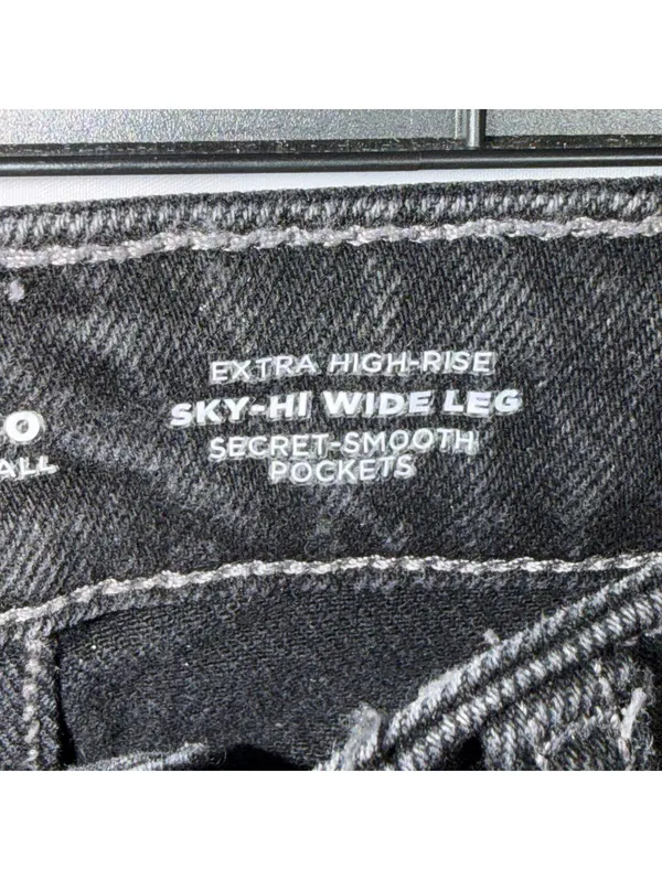 Old Navy Sky-Hi Wide Leg Jeans Women’s Size 10 Tall Black Wash - Image 5