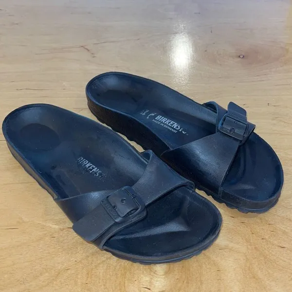 Birkenstock Womens Madrid EVA Adjustable‎ Strap Slip On Sandals Black Size 40 - Image 3