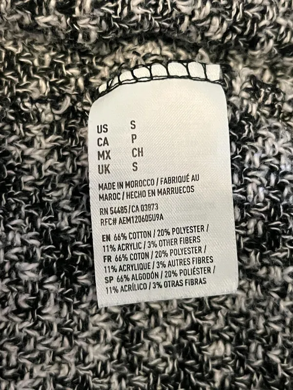 American Eagle Outfitters Cardigan Sweater Womens Small Gray V Neck Open Front - Image 10