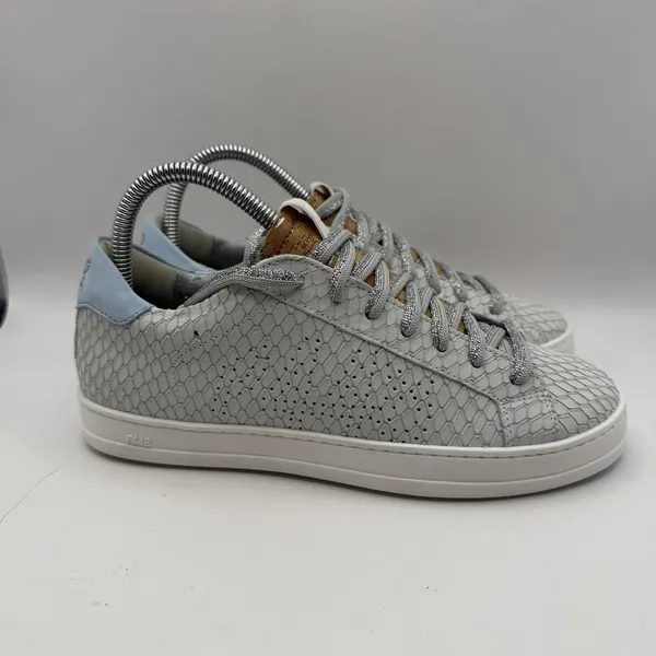 P448 Women's John Margot Sneaker Shoes Blue White‎ Cork Size EU 36 US Size 6-6.5 - Image 4