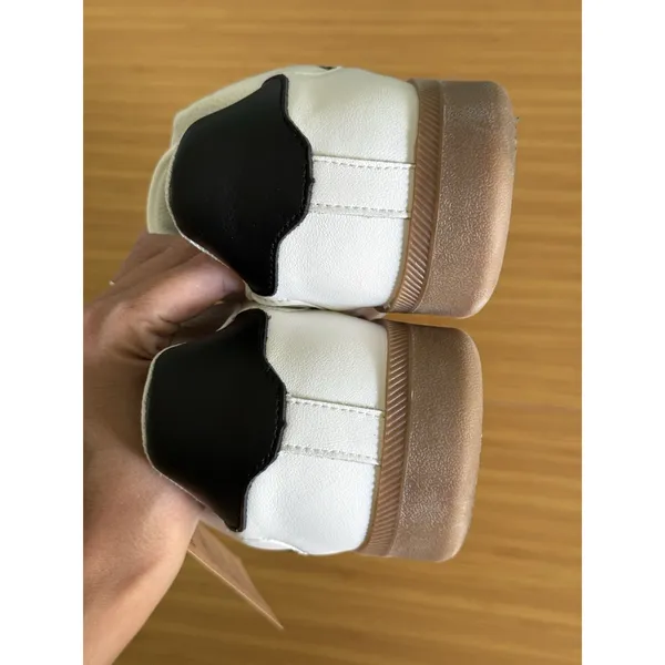 LUCKY STEP Retro Gum Sole Fashion Sneakers Womens 11 White Black Leather NWT - Image 9