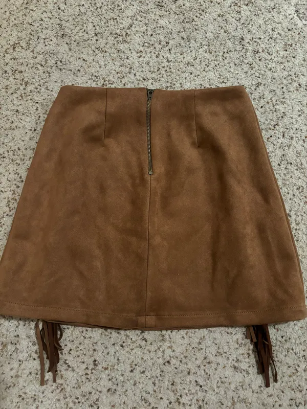 Fringe Brown Skirt Size XS - Image 2