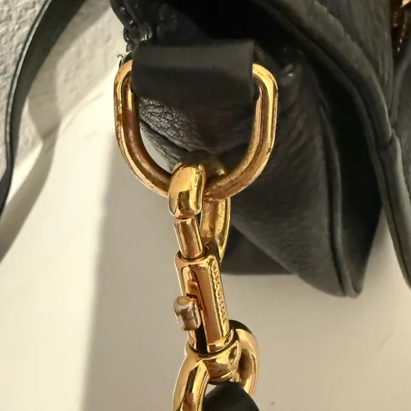 Marc Jacobs Empire City Crossbody Saddle Bag Black Pebbled Leather - Image 11