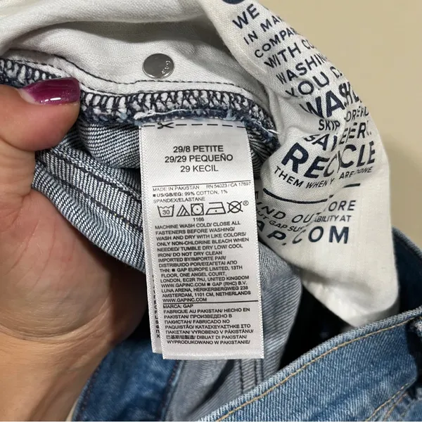 NWT GAP High Stride Wide-Leg Ankle Jeans size 8 petite denim high rise - Image 9