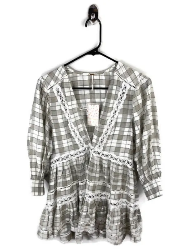Free People Time Out Lace Tunic Boho Top - Image 2