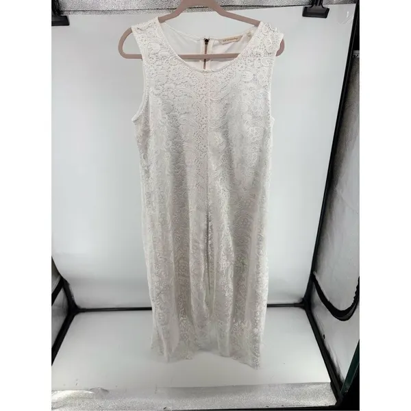 Soft Surroundings Madelyn White Lace Dress Size 14 Cottagecore - Image 12