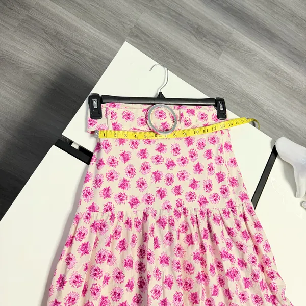 🌸 ZARA Floral Print Belted Tiered Midi Skirt | Size S 🎀 - Image 6