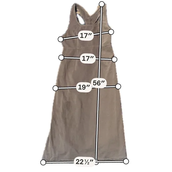 One‎ World Maxi Dress Women Medium Green Vintage Button Side Cross Back Cotton - Image 11