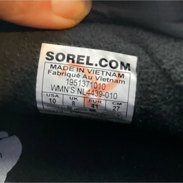 NWT Sorel Out N About III Puffy Zip Waterproof Boot in‎ Black Sea Salt Size 10 - Image 4