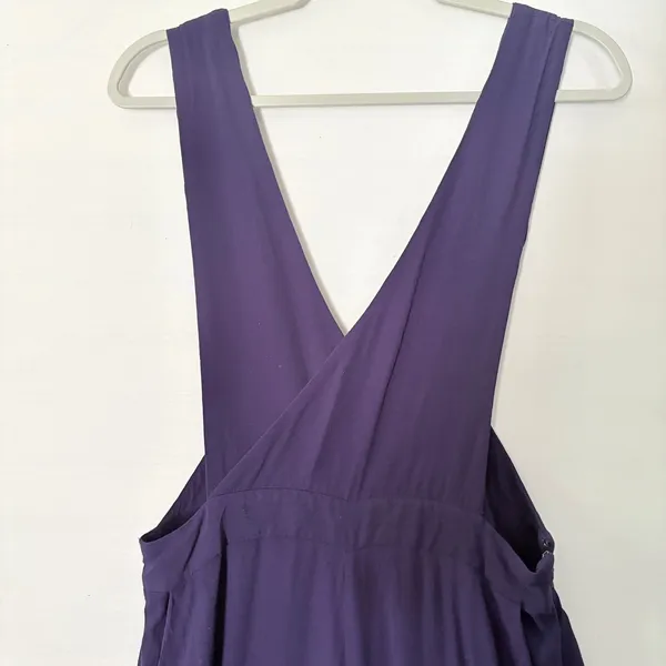 Maeve Anthropologie Purple Wide Leg Jumpsuit Knotted Straps Size 10 OB668987 - Image 4