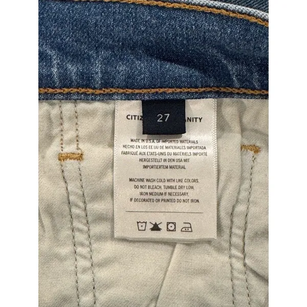 Citizens of Humanity Jeans Blue Premium Vintage Loli Mid Rise Wide Leg Size 27 - Image 5