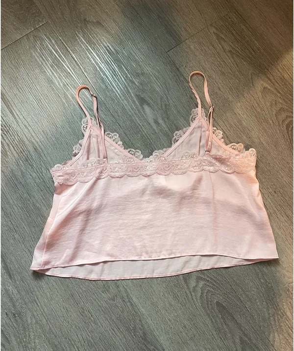 ABOUND Lace Trim Satin Crop Camisole - Image 4