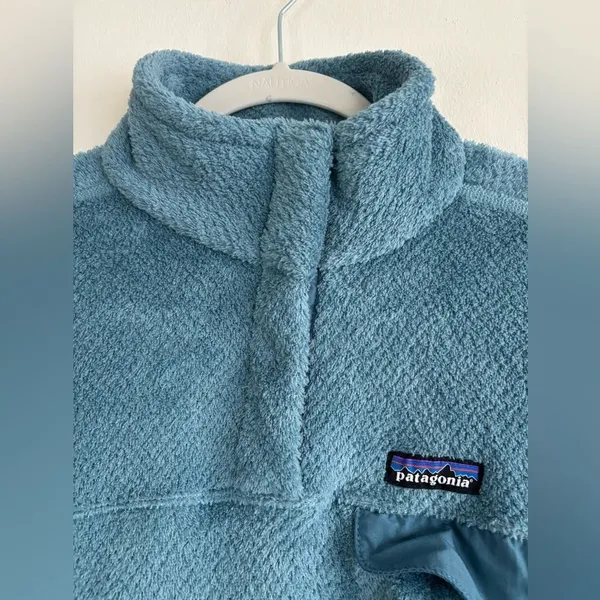 Patagonia Abalone Blue Women’s Re-Tool Snap T Fleece Pullover Jacket Size S - Image 7