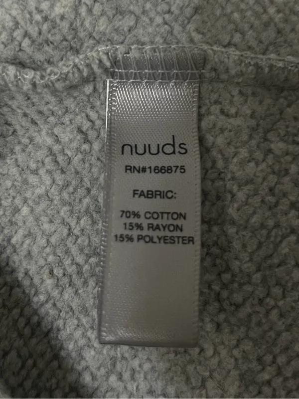 Nuuds Vintage Fleece Gray Oversized Loungewear Sweat Shorts XXL - Image 8
