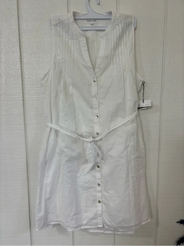 Bella Dahl Pintuck Sleeveless Shirt Dress - Image 2