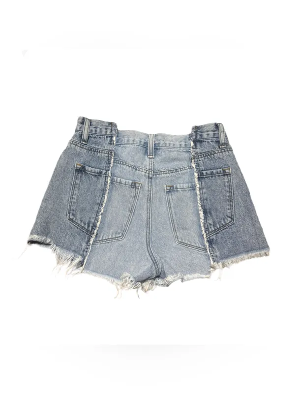 Flying Monkey High Rise Shorts Women's 25 Two Two Denim Distressed Jean Buckle - Image 2