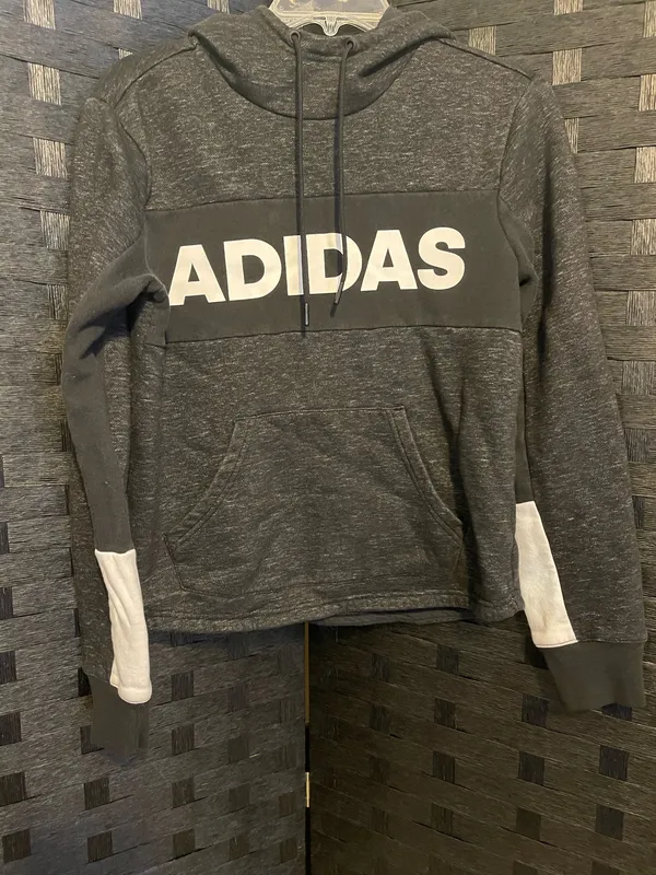 Adidas Women's Cropped Hoodie Sweatshirt Pullover Workout Size Small - Image 2